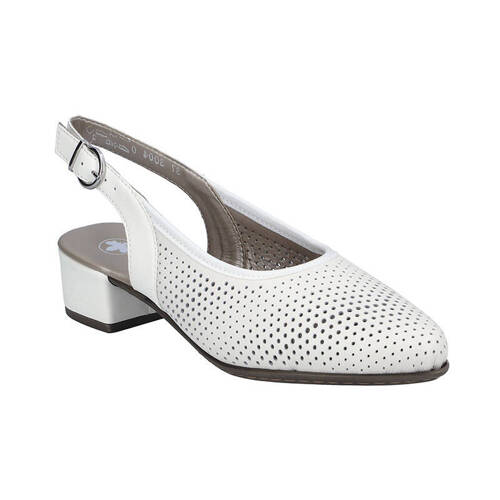 Rieker Women's Openwork White Half Shoes