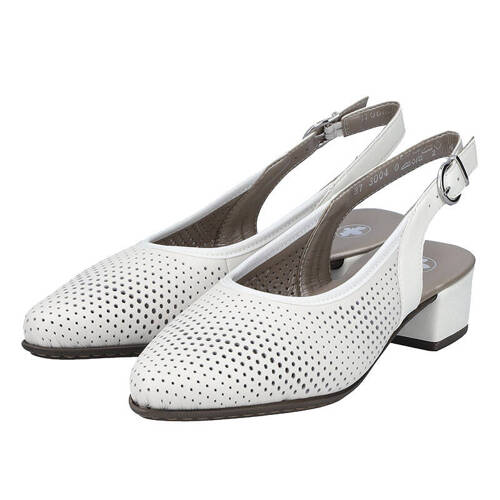 Rieker Women's Openwork White Half Shoes