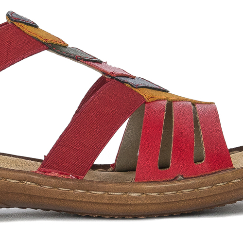 Rieker Women's Red Combination Sandals