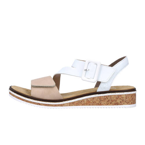 Rieker Women's White Beige Sandals 