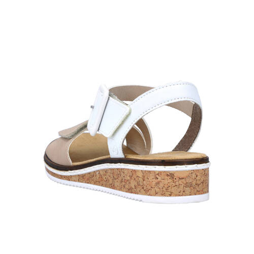 Rieker Women's White Beige Sandals 