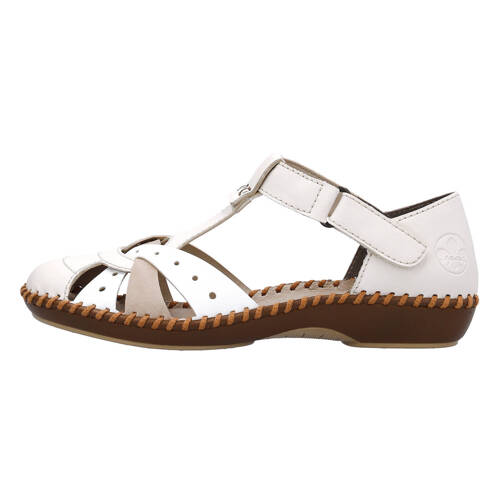 Rieker Women's White&Beige Sandals 