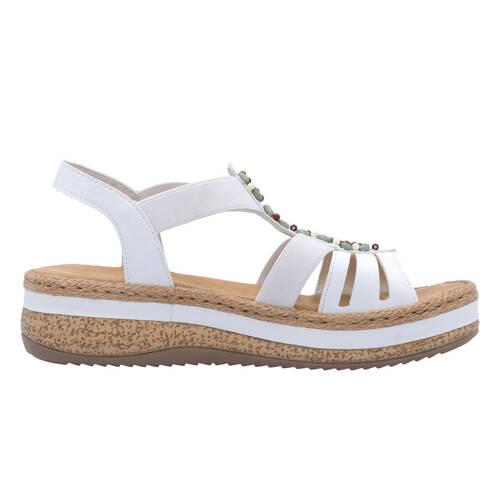 Rieker Women's White Sandals 