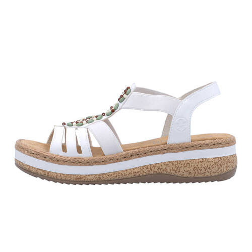 Rieker Women's White Sandals 