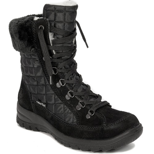 Rieker Women's insulated leather lace-up boots Black