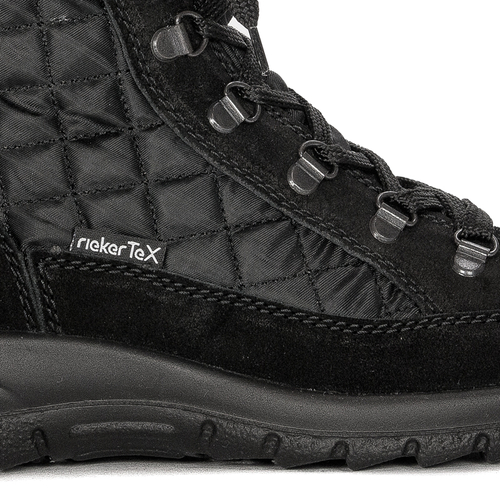 Rieker Women's insulated leather lace-up boots Black