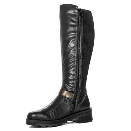 Rieker X0592-00 Black Knee-High Boots