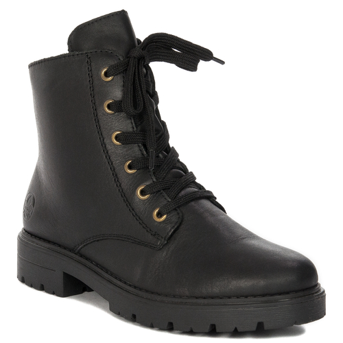 Rieker  Y3163-00 Warned Black Leather Boots