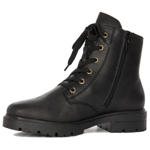 Rieker  Y3163-00 Warned Black Leather Boots