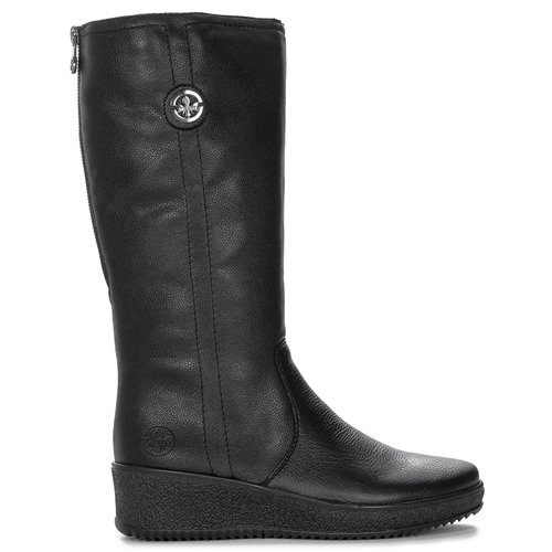 Rieker Y4470-01 warned Black Boots