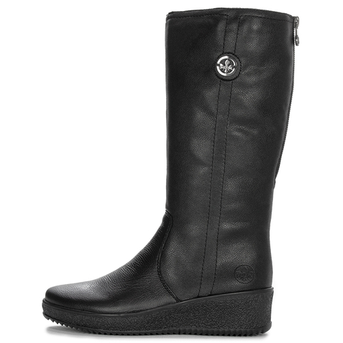 Rieker Y4470-01 warned Black Boots