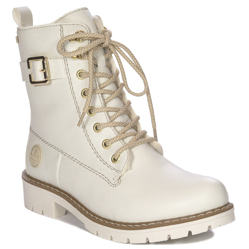 Rieker Y9126-80 Women's Warned White Boots