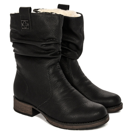 Rieker Z9583-00 Black Knee-high Boots