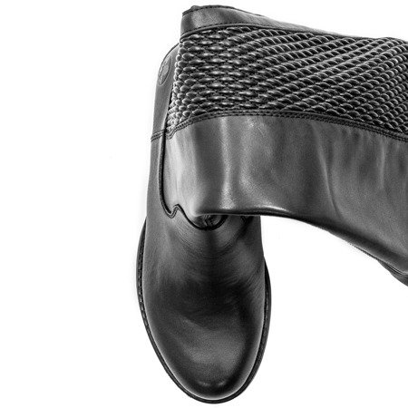 Rieker Z9591-00 Black Knee-High Boots