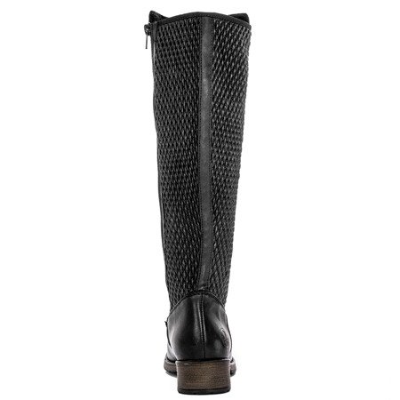 Rieker Z9591-00 Black Knee-High Boots