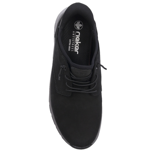 Rieker men's leather low shoes black