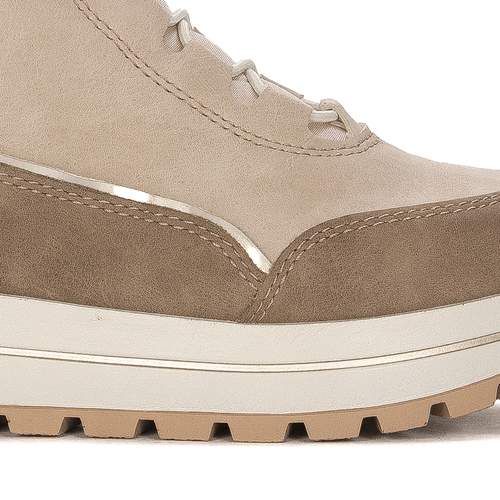 Rieker platform warned Beige Boots