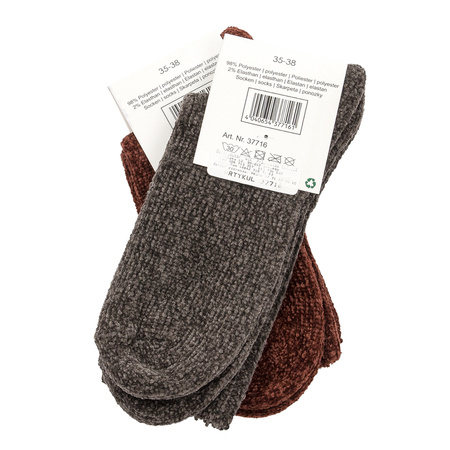 SOXX CHENILLE 37716 Socks Brown / Chestnut 2-Pack