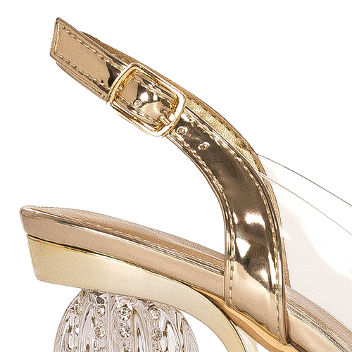 Sca'viola Women's sandals on a high heel Gold