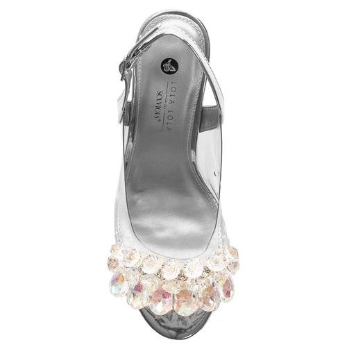 Sca'viola Women's sandals on a high heel Silver