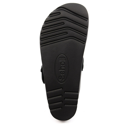 Scholl Men's leather flip-flops Olivier Black