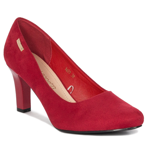 Sergio Leone 1459 Red Velor Pumps