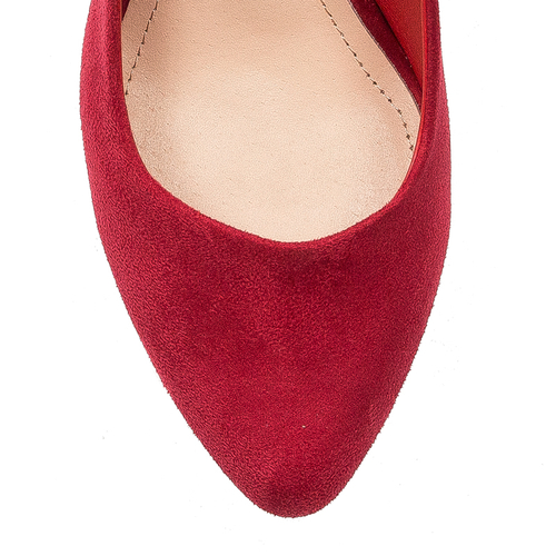 Sergio Leone 1459 Red Velor Pumps