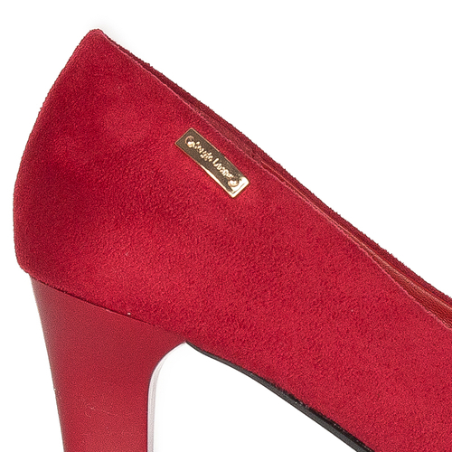 Sergio Leone 1459 Red Velor Pumps