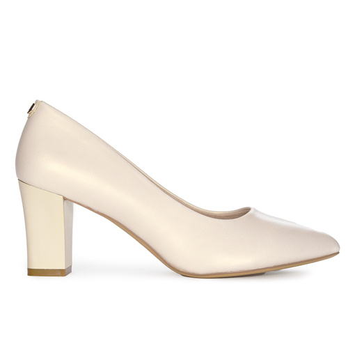 Sergio Leone Beige Pearl Pumps