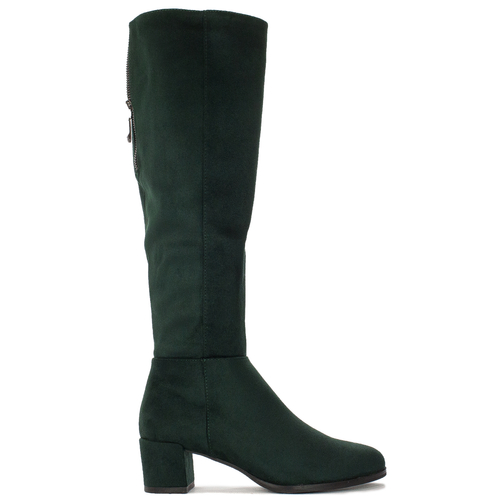 Sergio Leone KZ273 Green Knee-High Boots