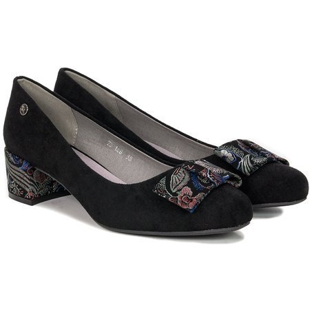 Sergio Leone PB149 MIC Black + Flowers Low Shoes