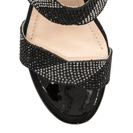 Sergio Leone SK795 Black Sandals 