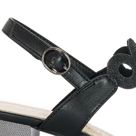 Sergio Leone SK809 Black Sandals