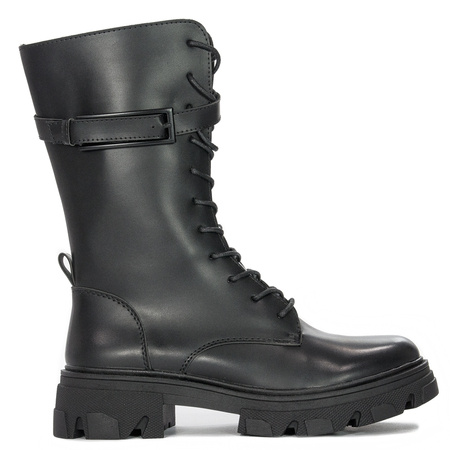 Sergio Leone TR745 Black PU Boots