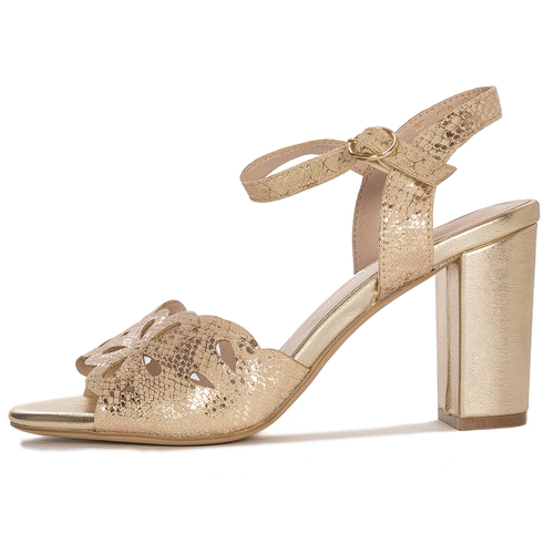 Sergio Leone Women's Gold Mix Sandals