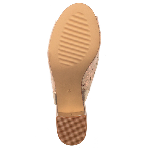 Sergio Leone Women's Gold Mix Sandals