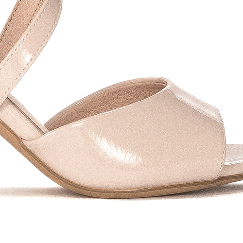 Sergio Leone Women's Sandals On A High Heel Beige