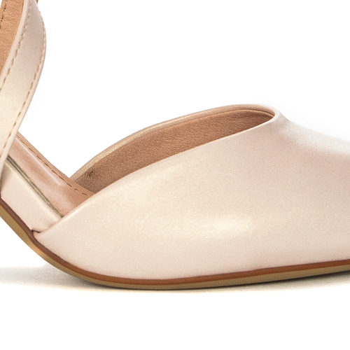 Sergio Leone women's Beige Pearl sandals
