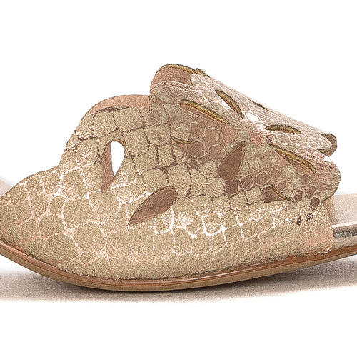 Sergio Leone women's Gold Mix sandals
