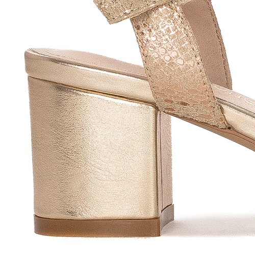 Sergio Leone women's Gold Mix sandals