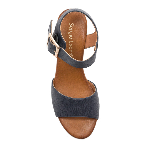 Sergio Leone women's Navy Blue sandals