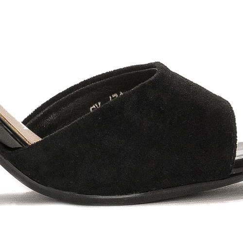 Sergio Leone women's sandals on a high heel Black Mic