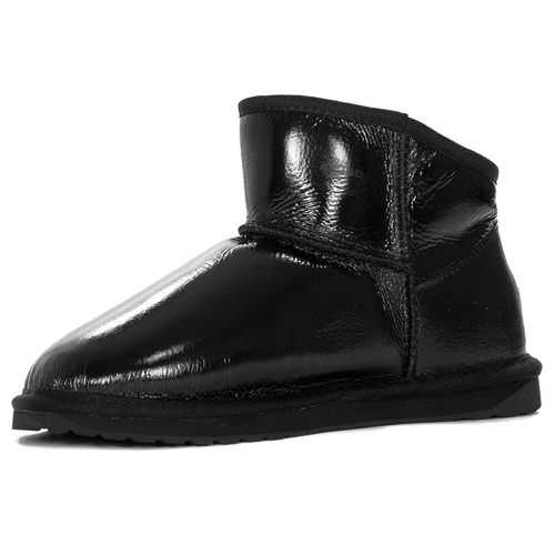 Shoes EMU Australia Black boots for women Aarons Glossy