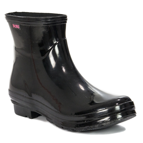 Skechers Women's Wellington Boots BBK Rain Check Neon Puddles Black
