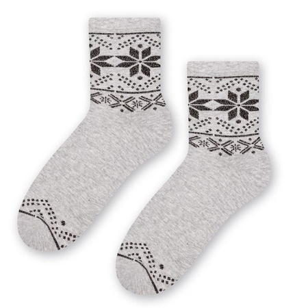 Steven 099 Grey Socks / Snowflakes