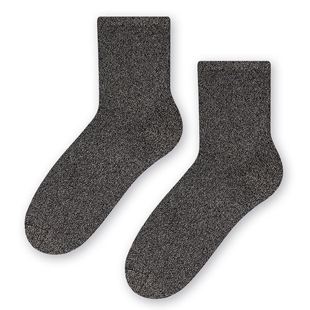 Steven Comet 066 Black and Silver Socks with Lurex