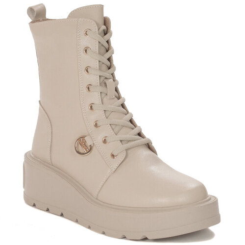 T.Sokolski Beige Leather Women's Boots