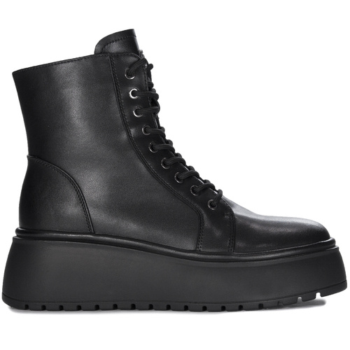 T.Sokolski Leather Women's Black Platform Boots