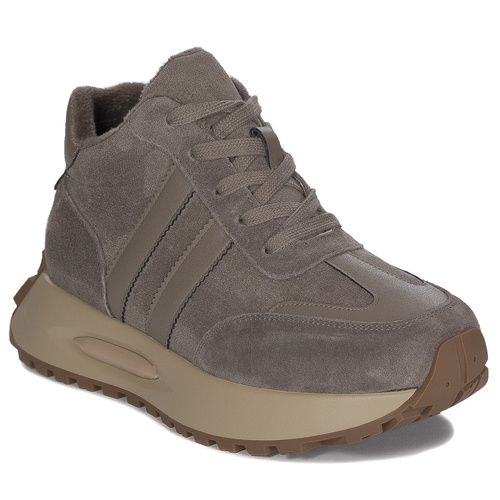 T.Sokolski Leather Women's Taupe Sneakers