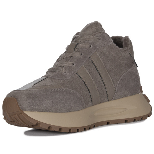 T.Sokolski Leather Women's Taupe Sneakers